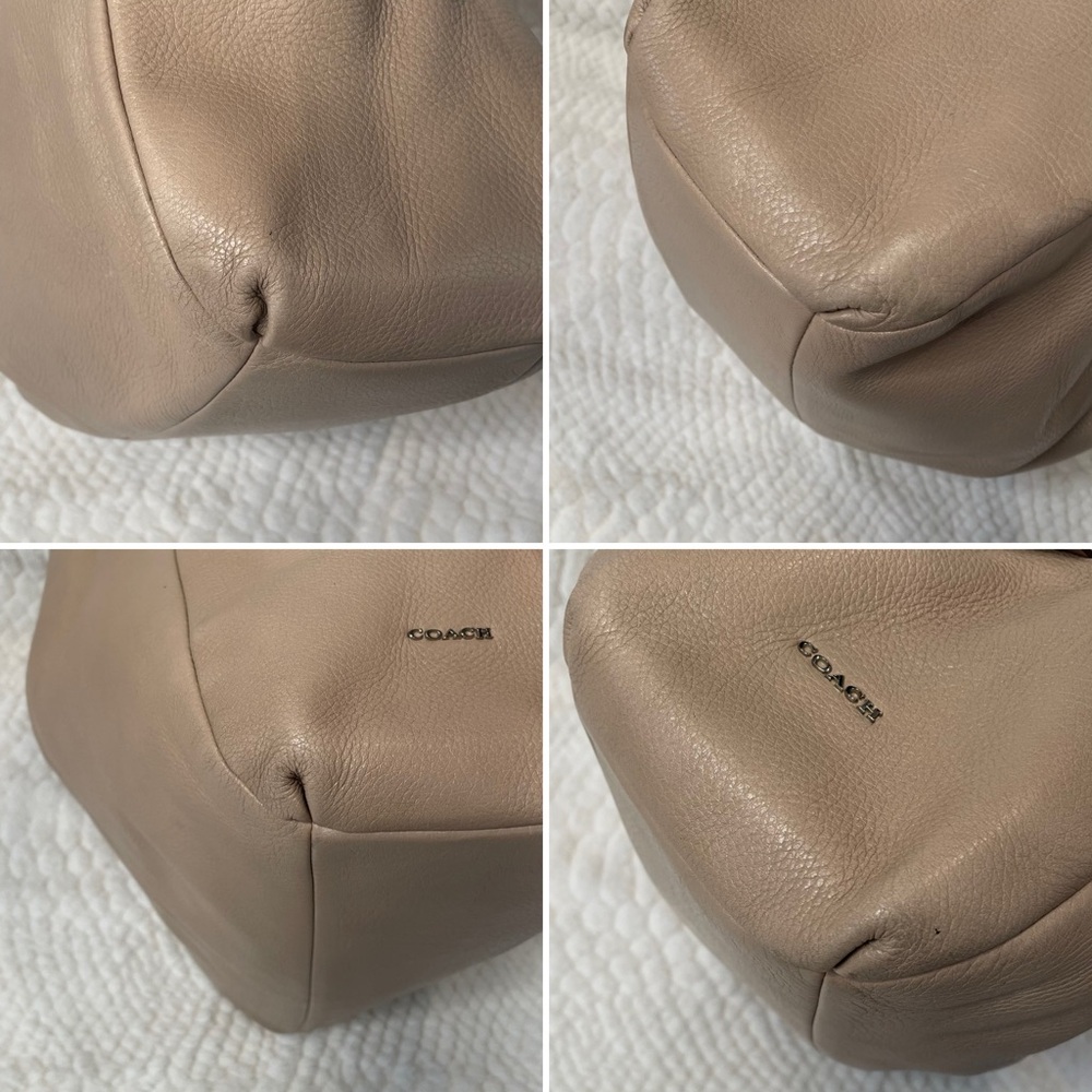 Coach Edie 31 Pebbled Leather Satchel – Neutral Taupe - Picture 9 of 16